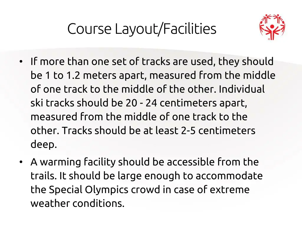 course layout facilities 3