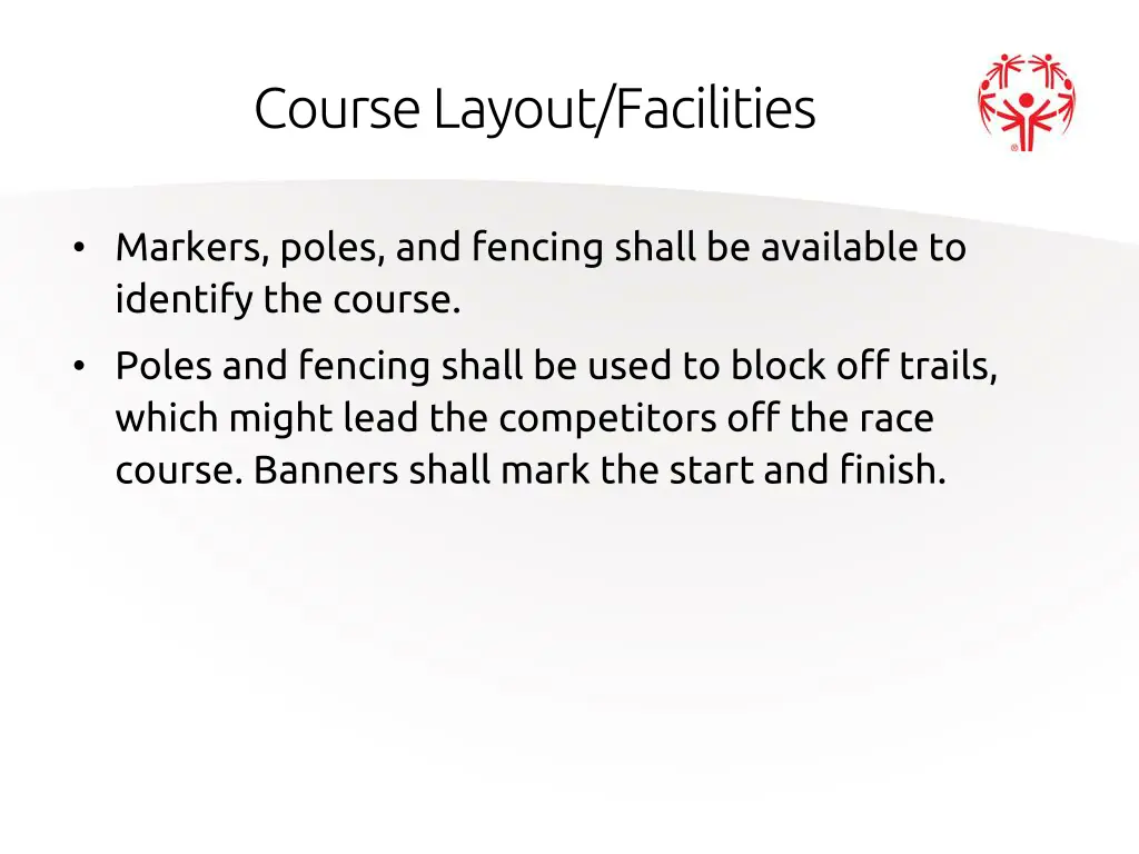 course layout facilities