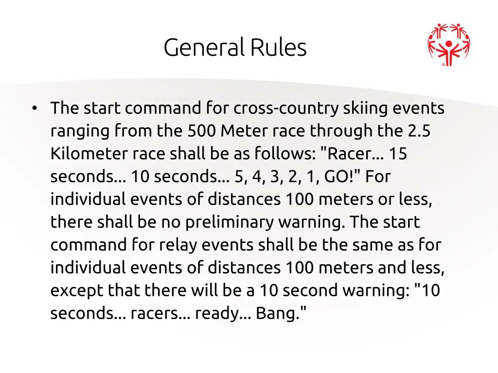 general rules 1