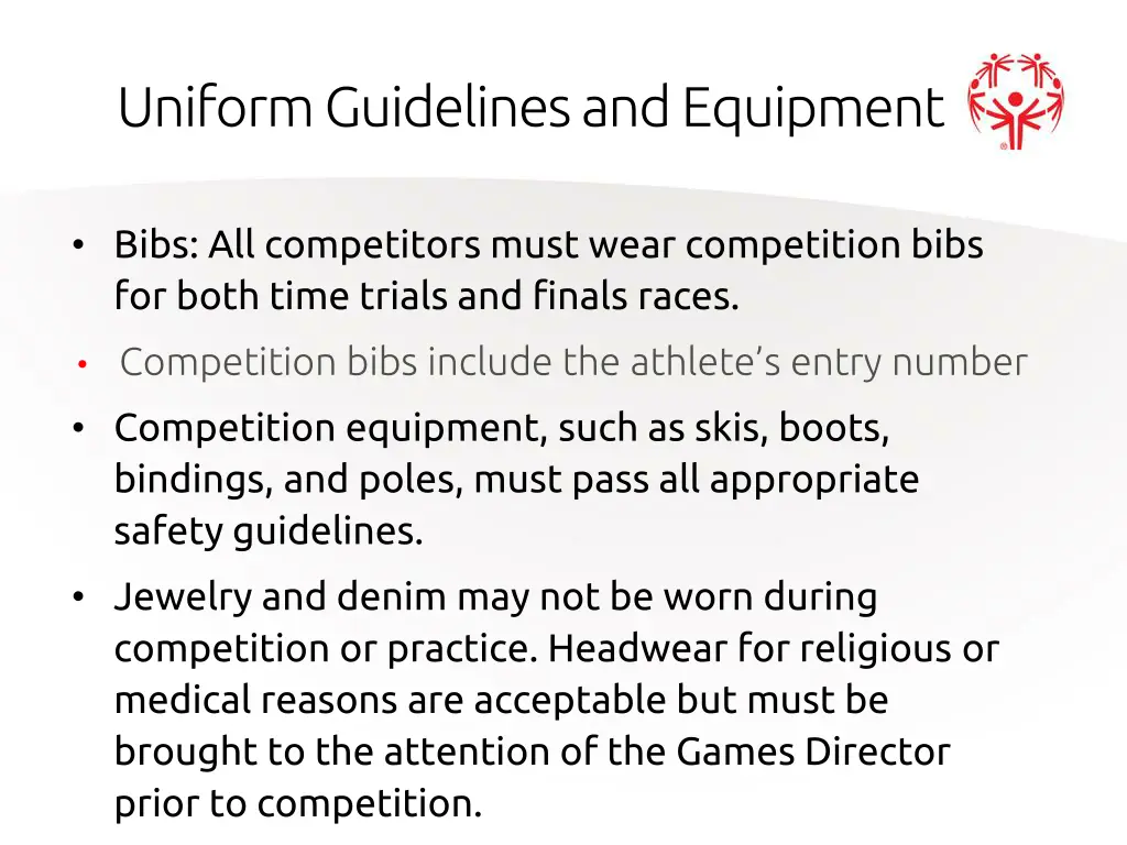 uniform guidelines and equipment 1