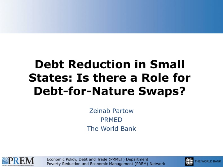 debt reduction in small states is there a role