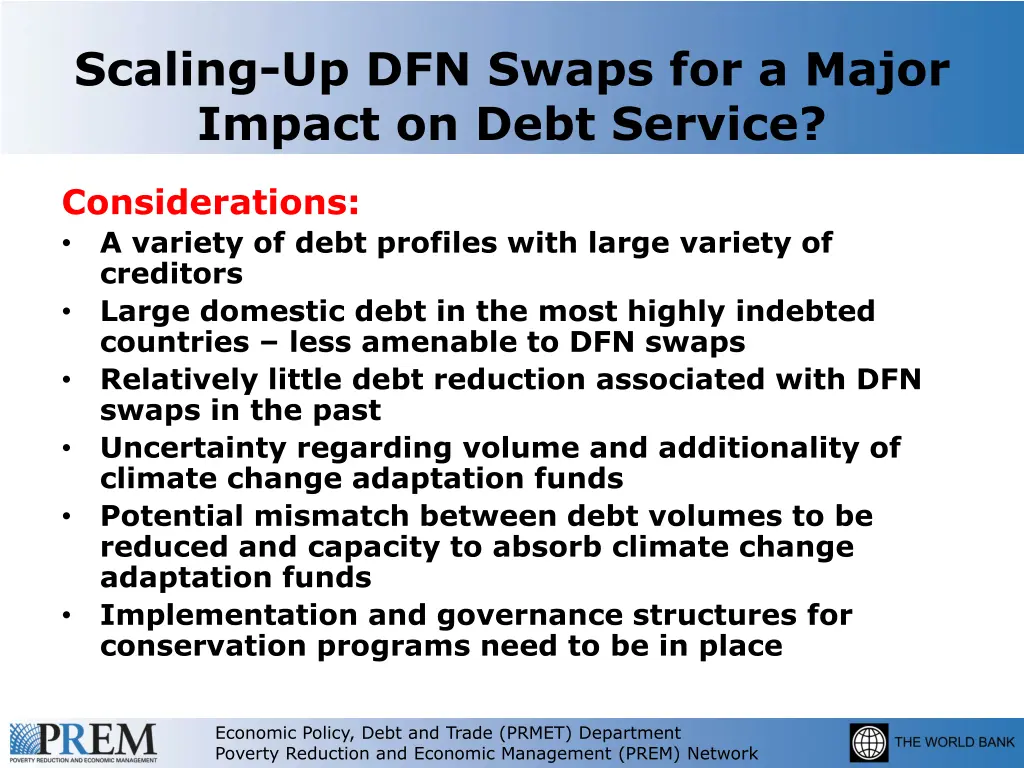 scaling up dfn swaps for a major impact on debt