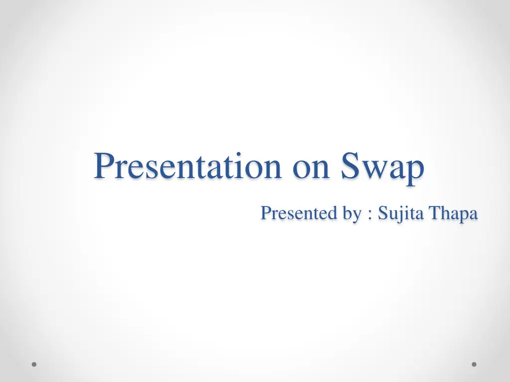 presentation on swap