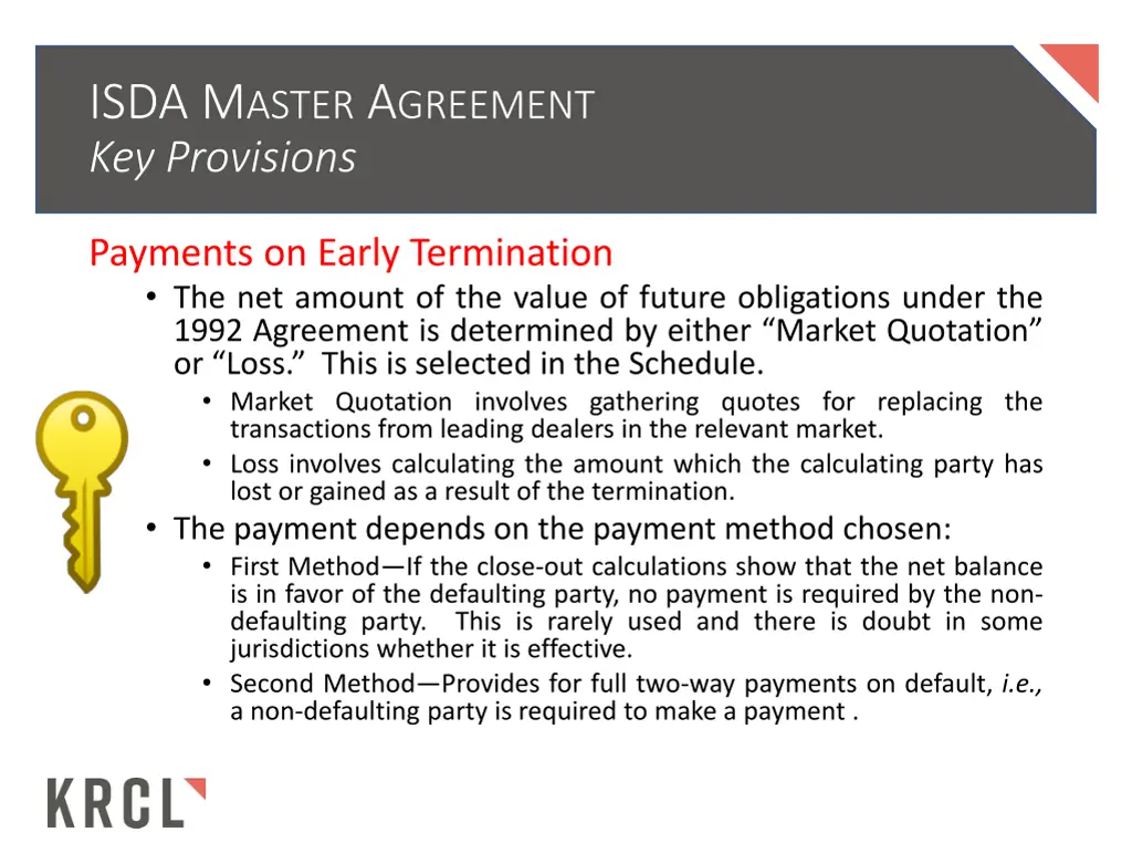 isda m aster a greement key provisions 7