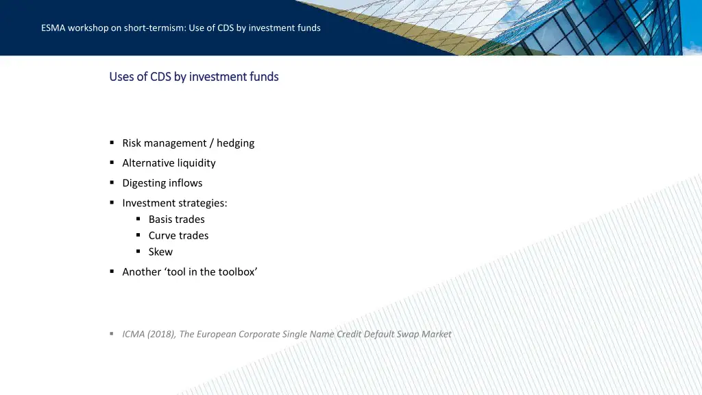 esma workshop on short termism 2