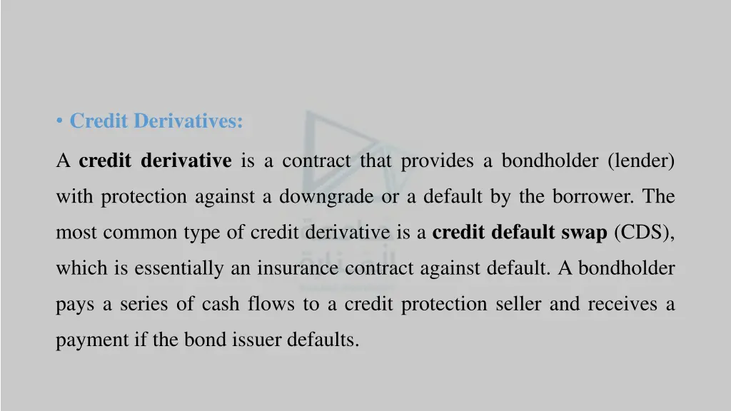 credit derivatives