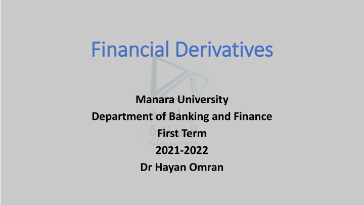 financial derivatives financial derivatives