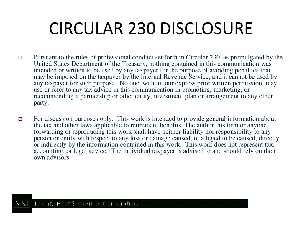 circular 230 disclosure