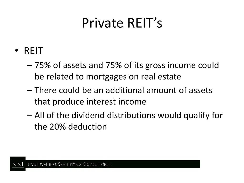 private reit s 1