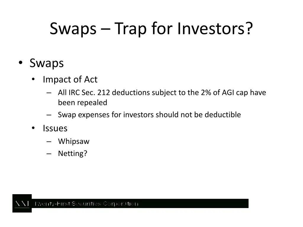 swaps trap for investors 1