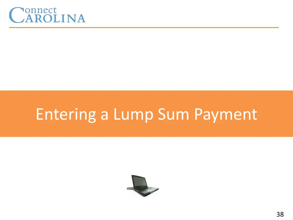 entering a lump sum payment