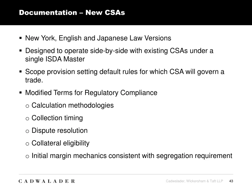 documentation new csas