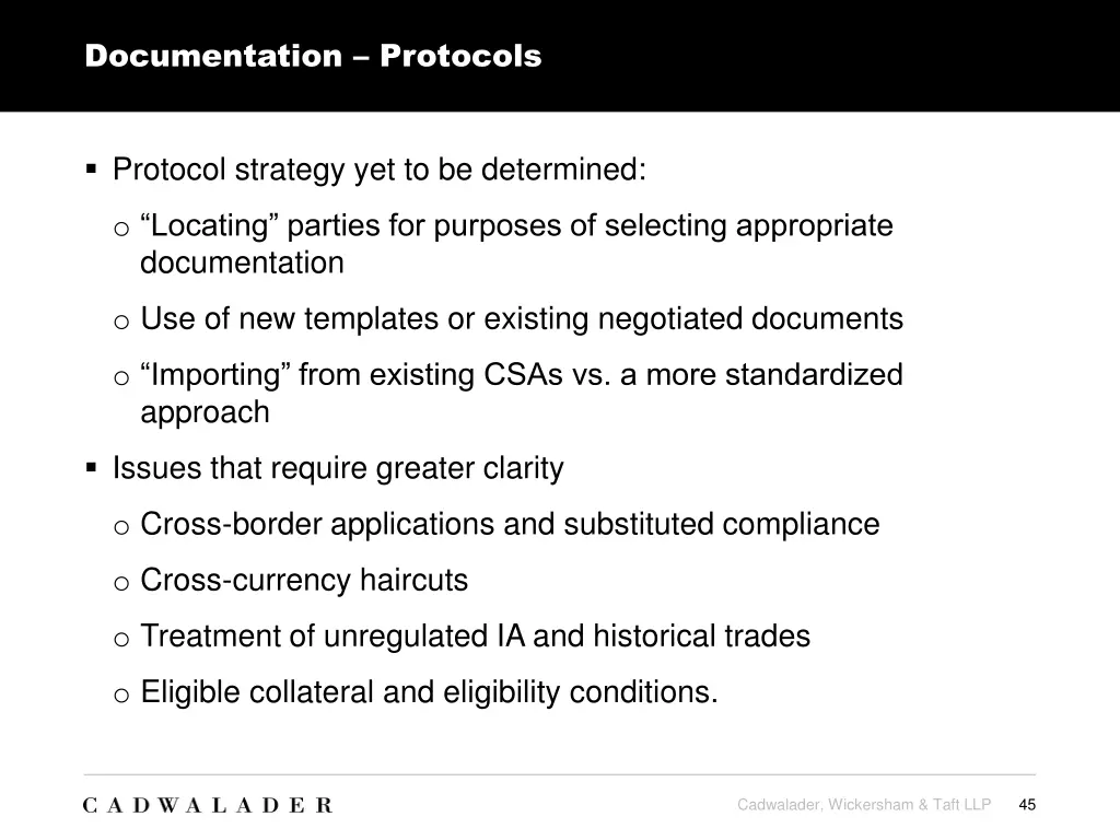 documentation protocols