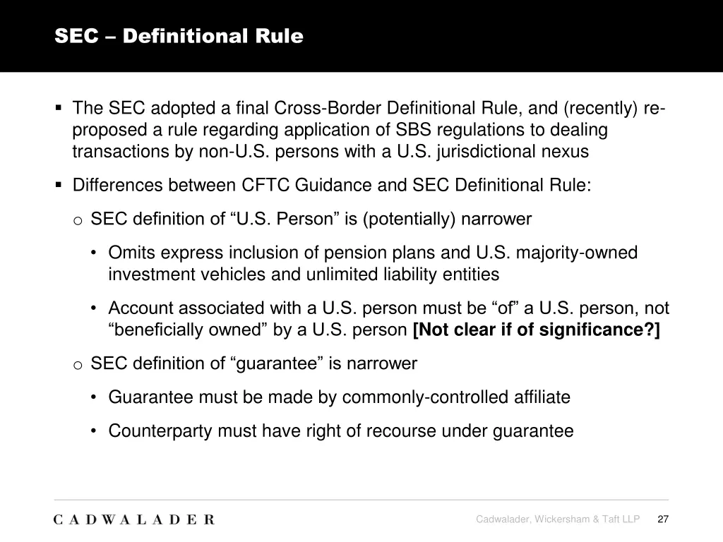 sec definitional rule