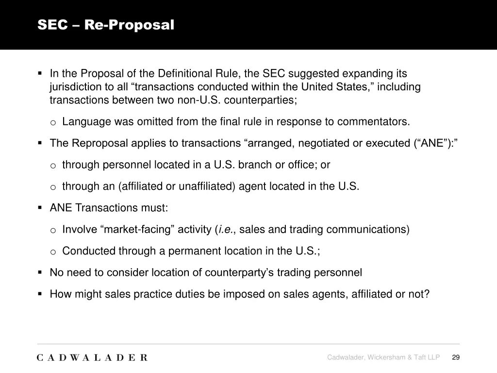 sec re proposal