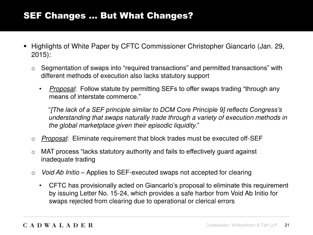 sef changes but what changes 2