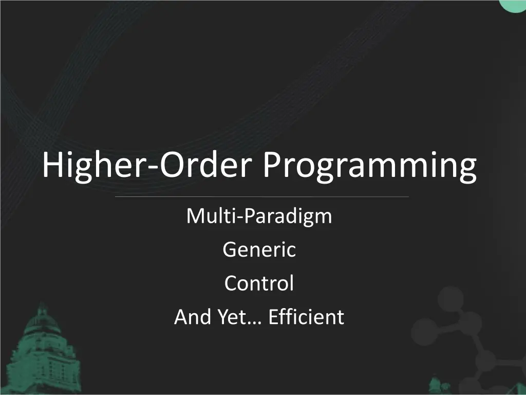 higher order programming