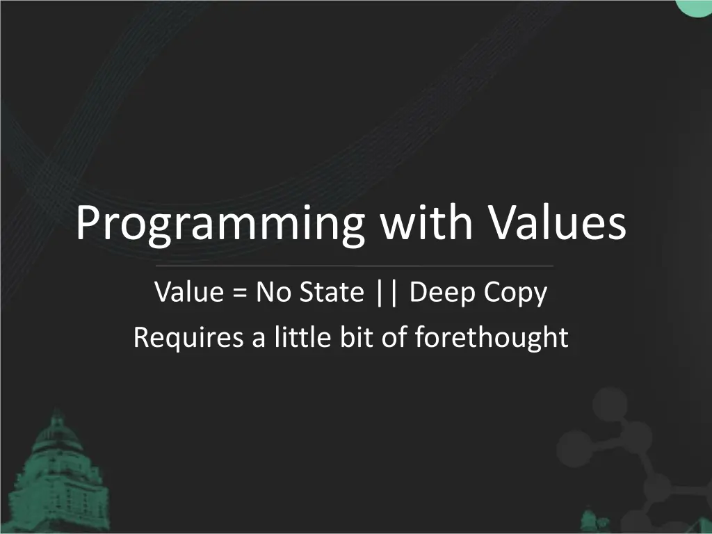 programming with values
