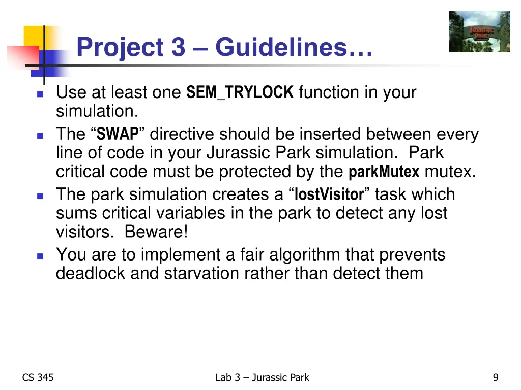 project 3 guidelines 3