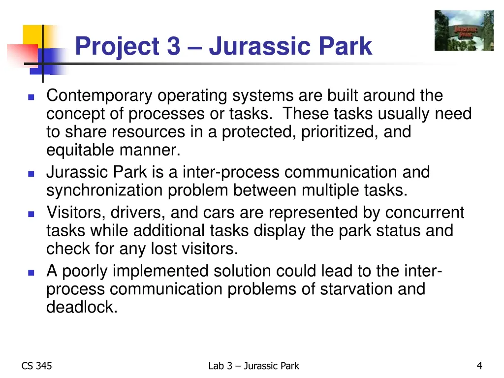 project 3 jurassic park 1