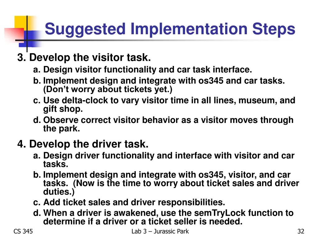 suggested implementation steps 1