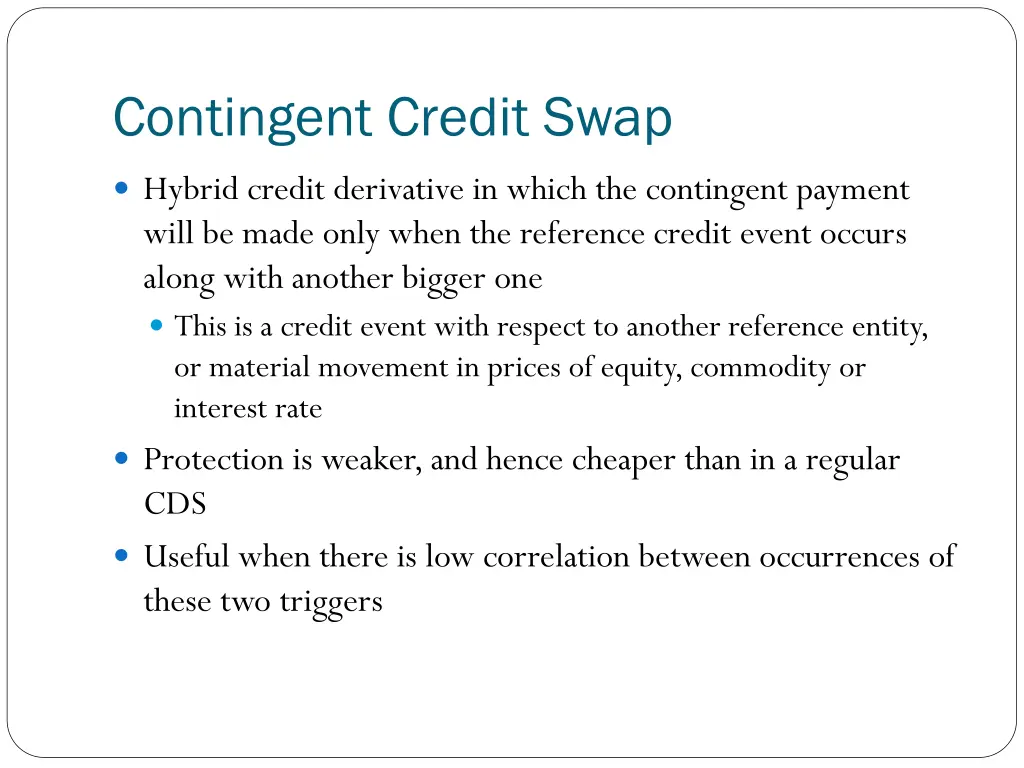 contingent credit swap