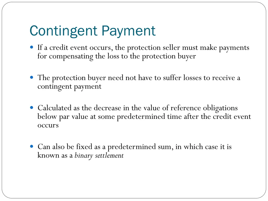 contingent payment