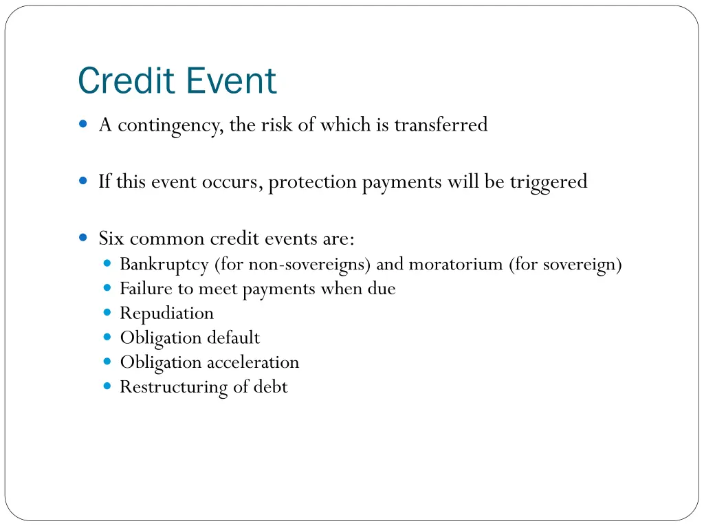 credit event