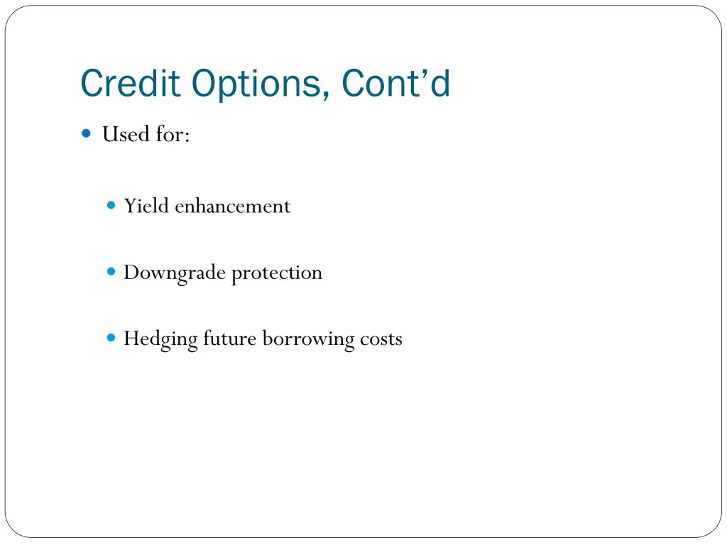 credit options cont d 1