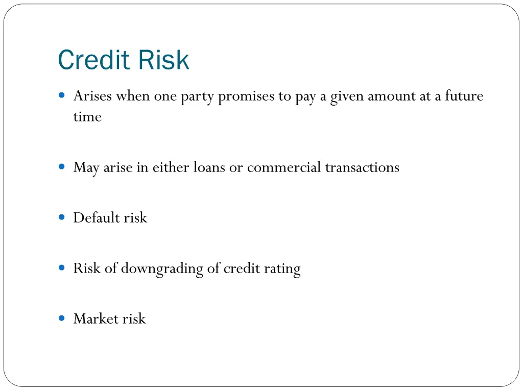 credit risk