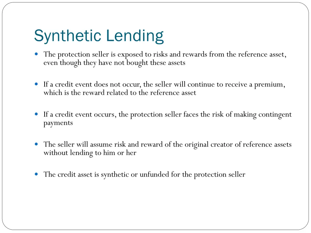 synthetic lending