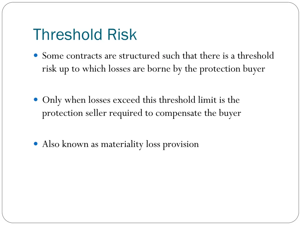 threshold risk