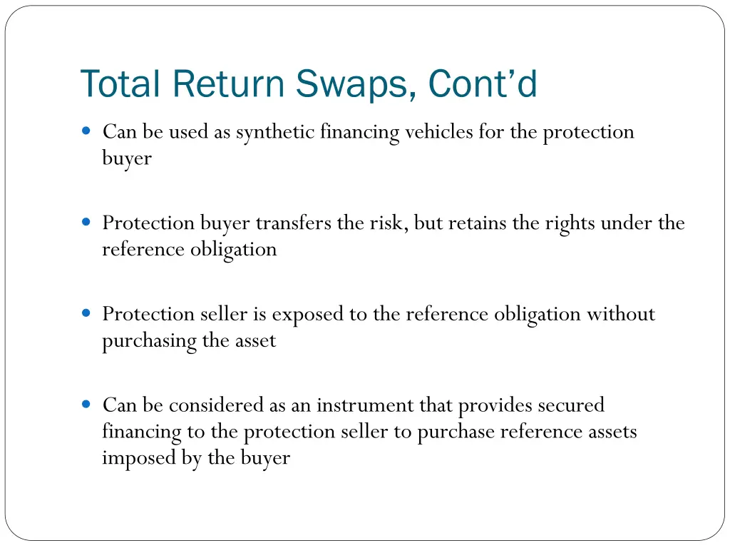 total return swaps cont d 1