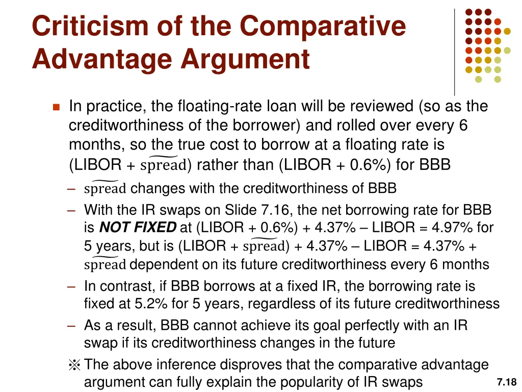 criticism of the comparative advantage argument 1