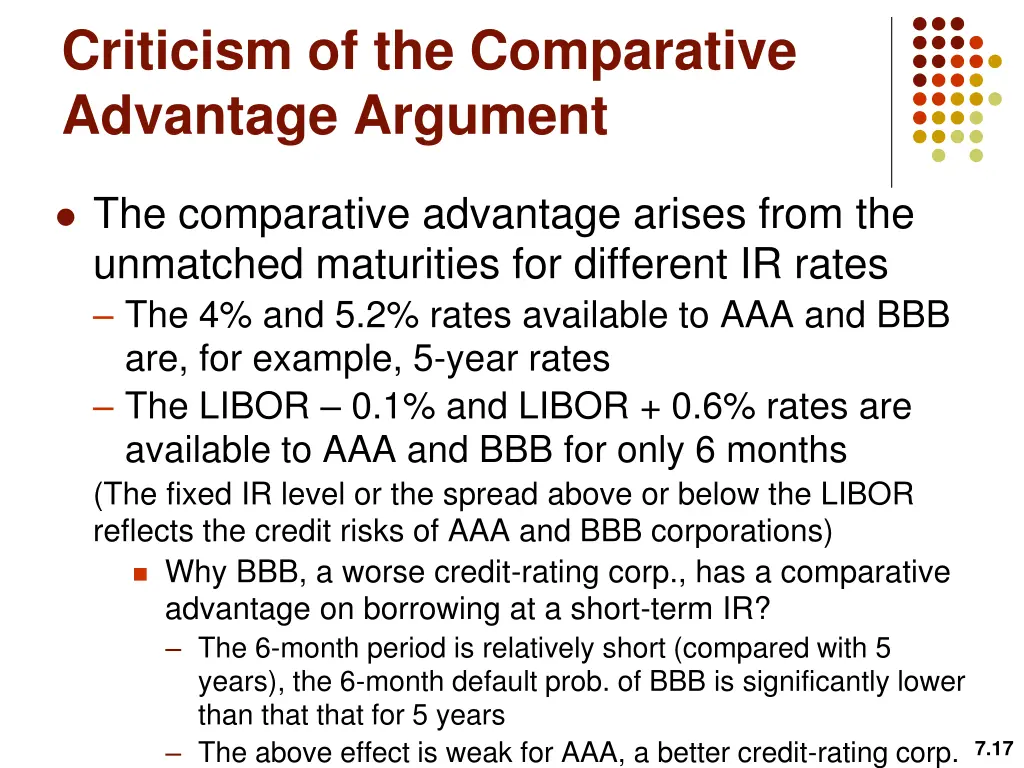 criticism of the comparative advantage argument