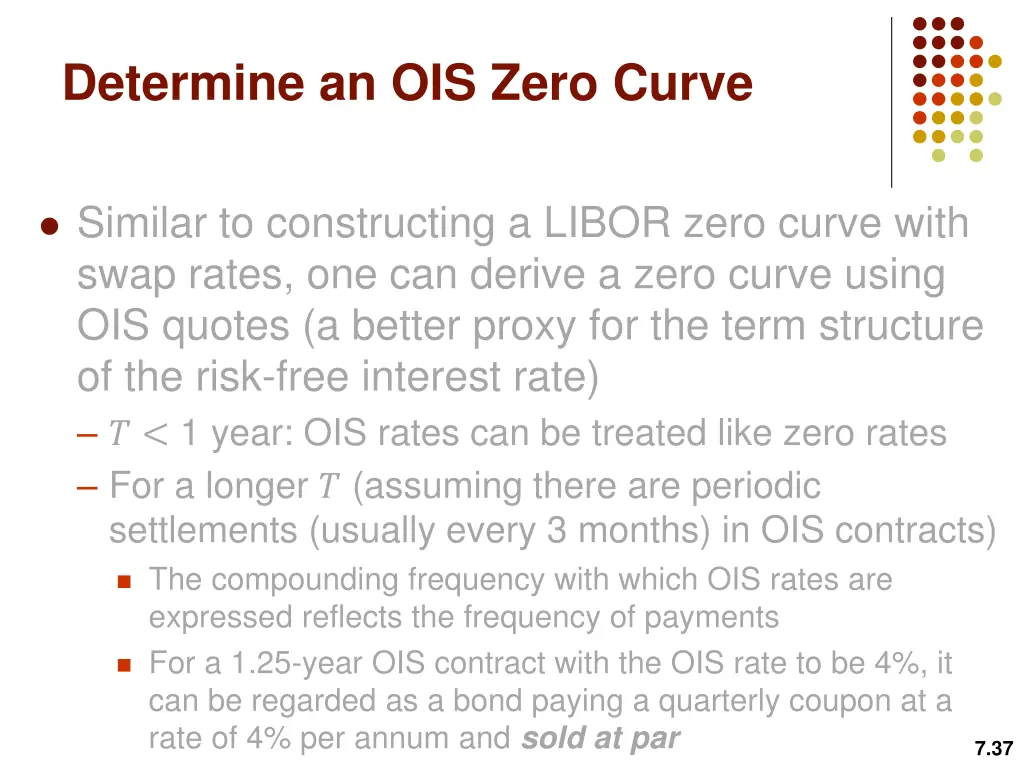 determine an ois zero curve