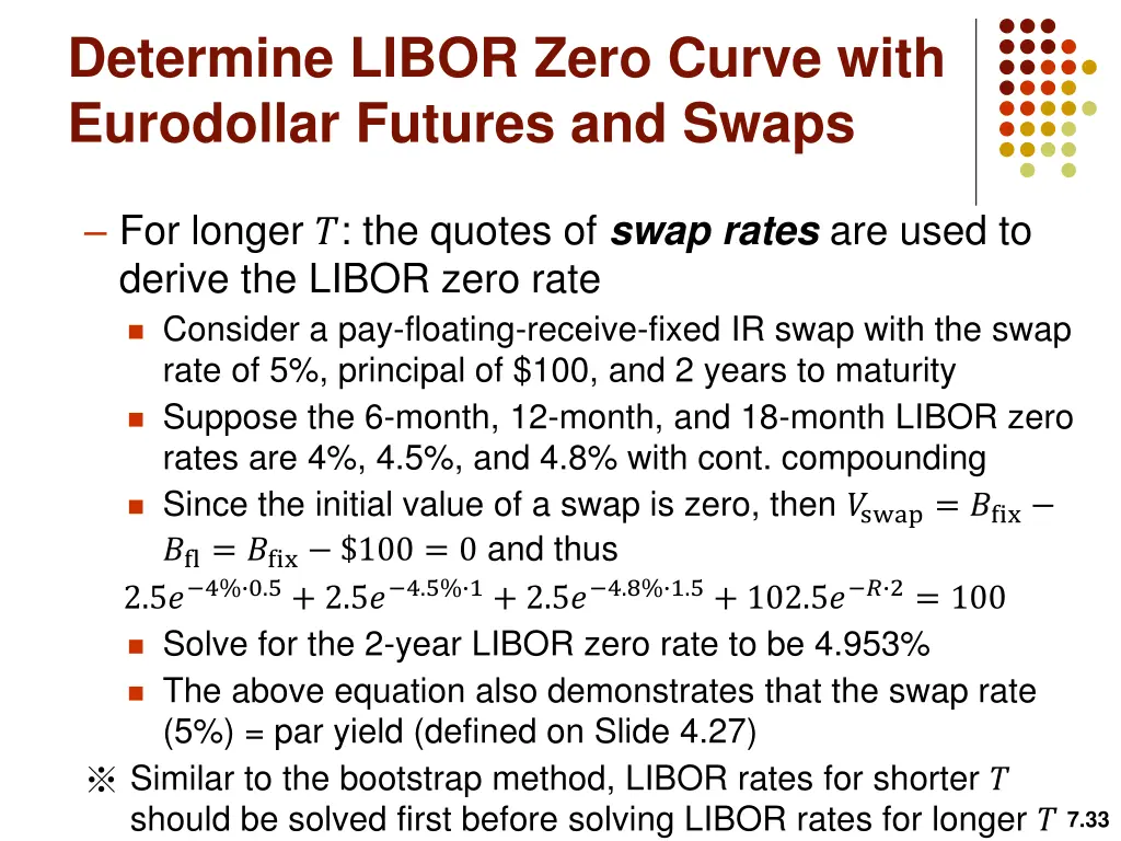 determine libor zero curve with eurodollar 1