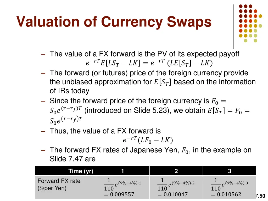 valuation of currency swaps 4