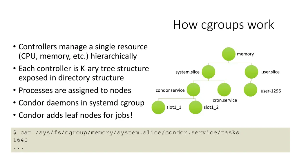 how cgroups work