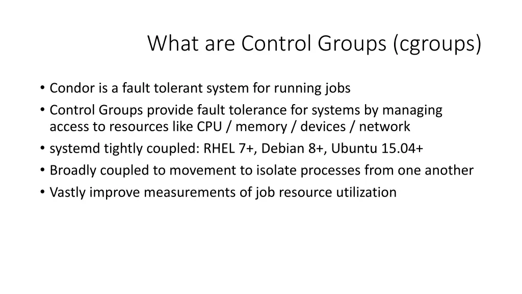 what are control groups cgroups