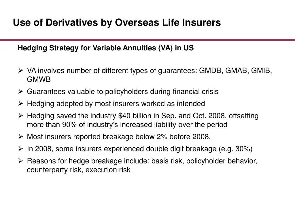 use of derivatives by overseas life insurers 3