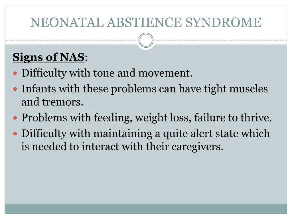 neonatal abstience syndrome 1