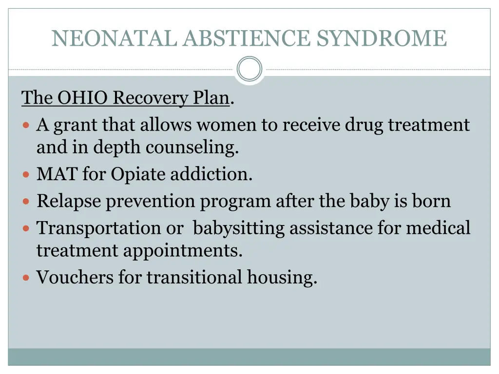 neonatal abstience syndrome 11