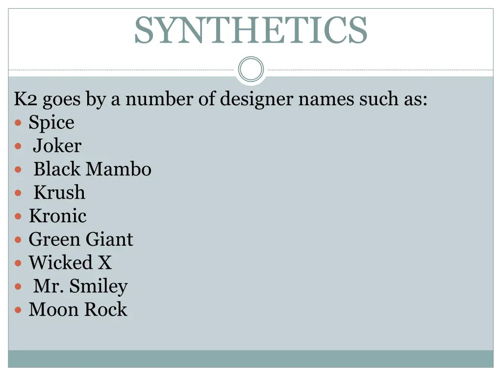 synthetics 1