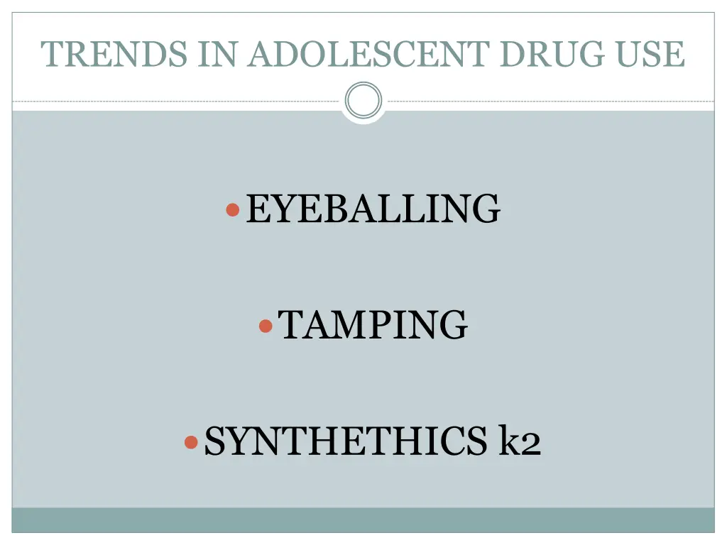 trends in adolescent drug use