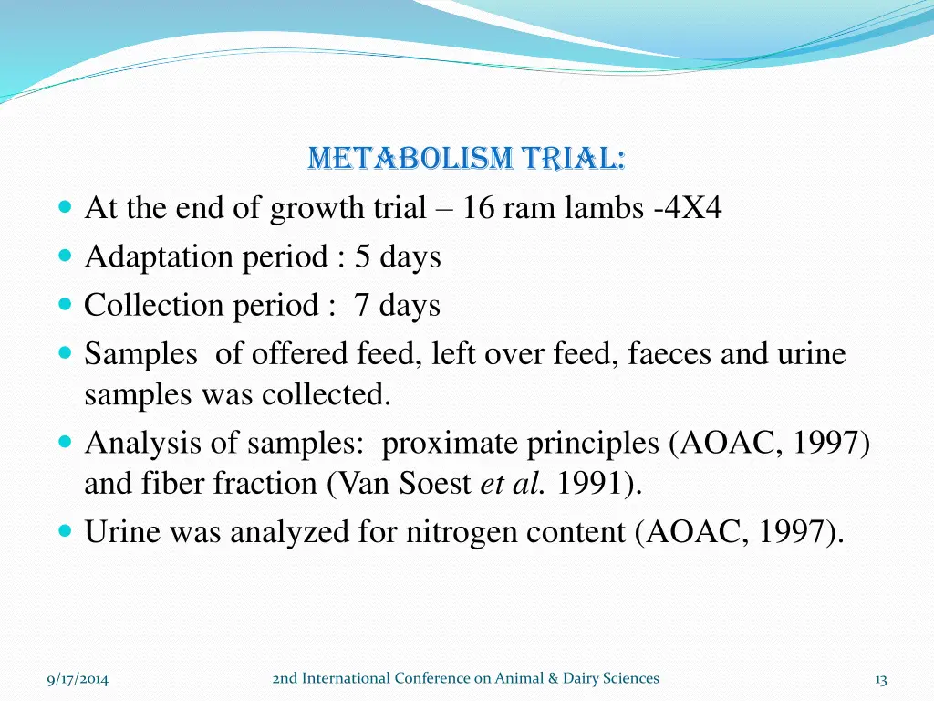 metabolism trial