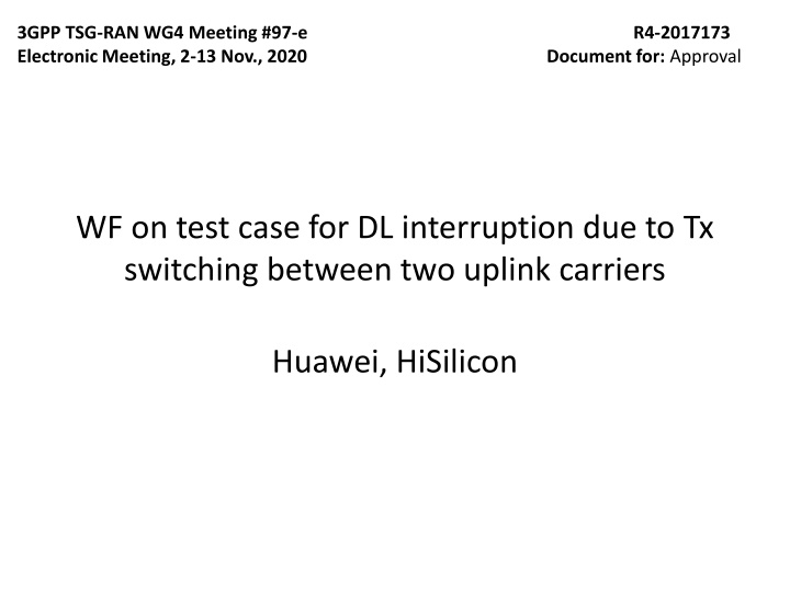 3gpp tsg ran wg4 meeting 97 e electronic meeting