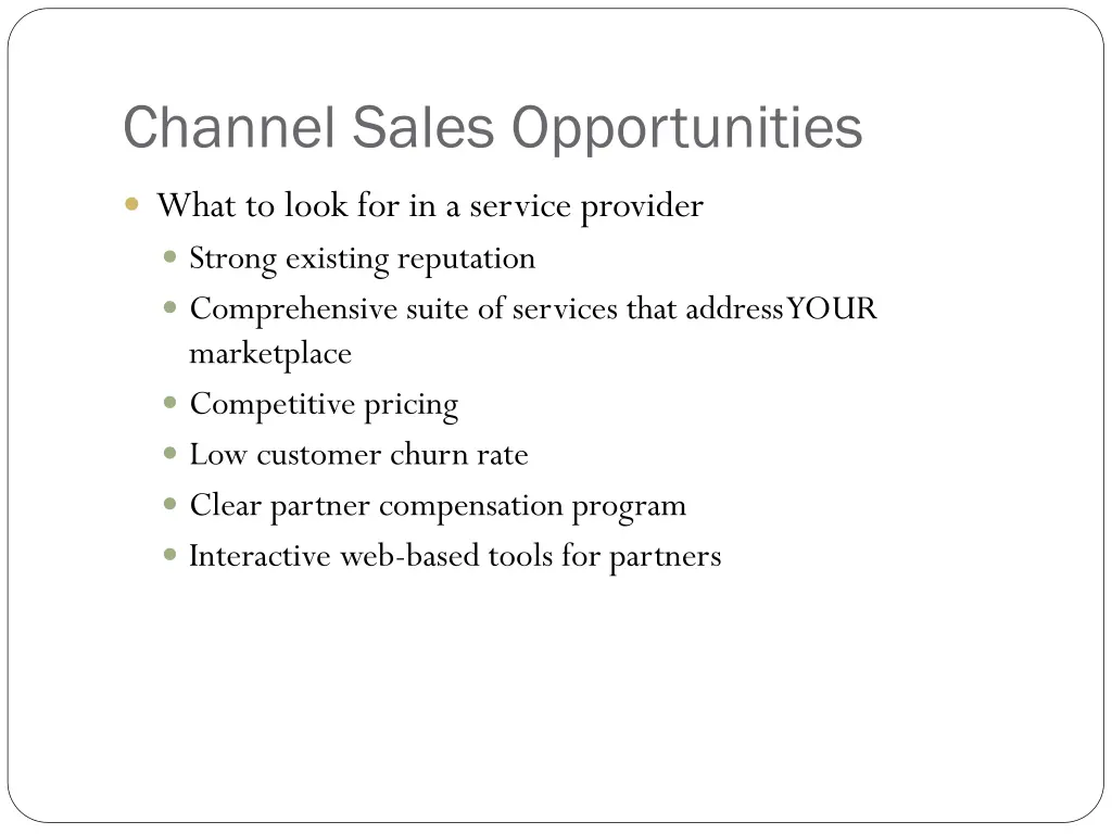 channel sales opportunities 1