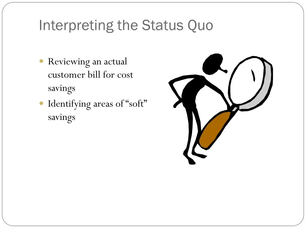 interpreting the status quo