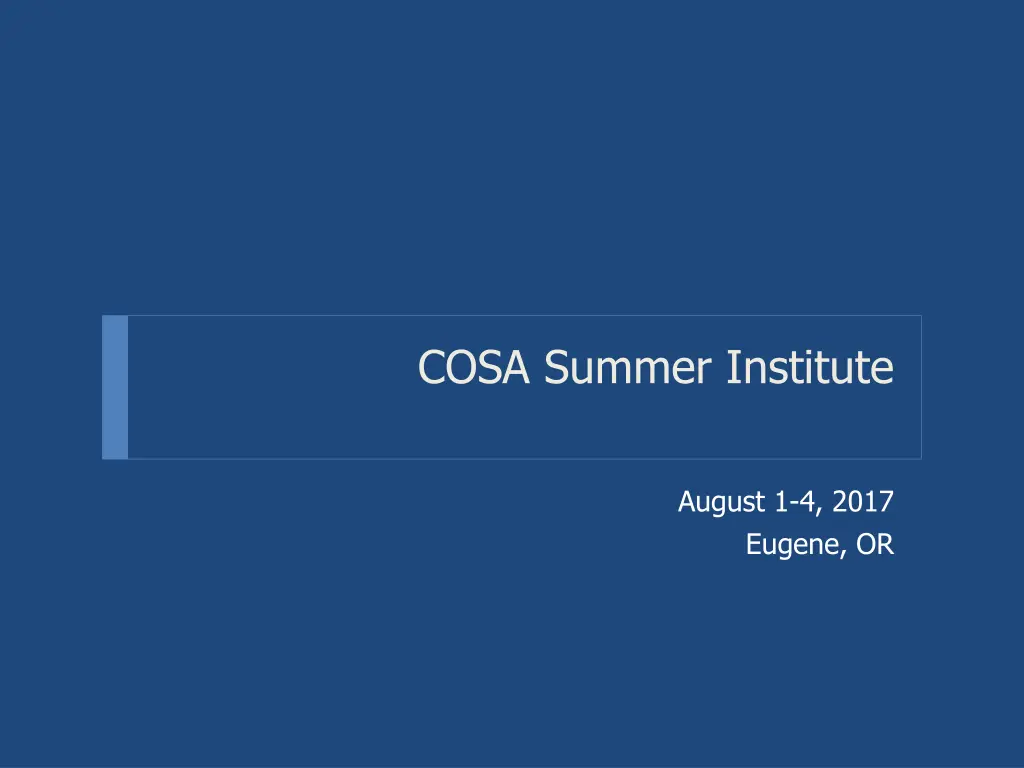 cosa summer institute